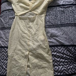 Forever 21 yellow plaid summer midi dress
